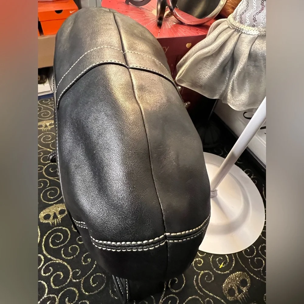 Coach black leather